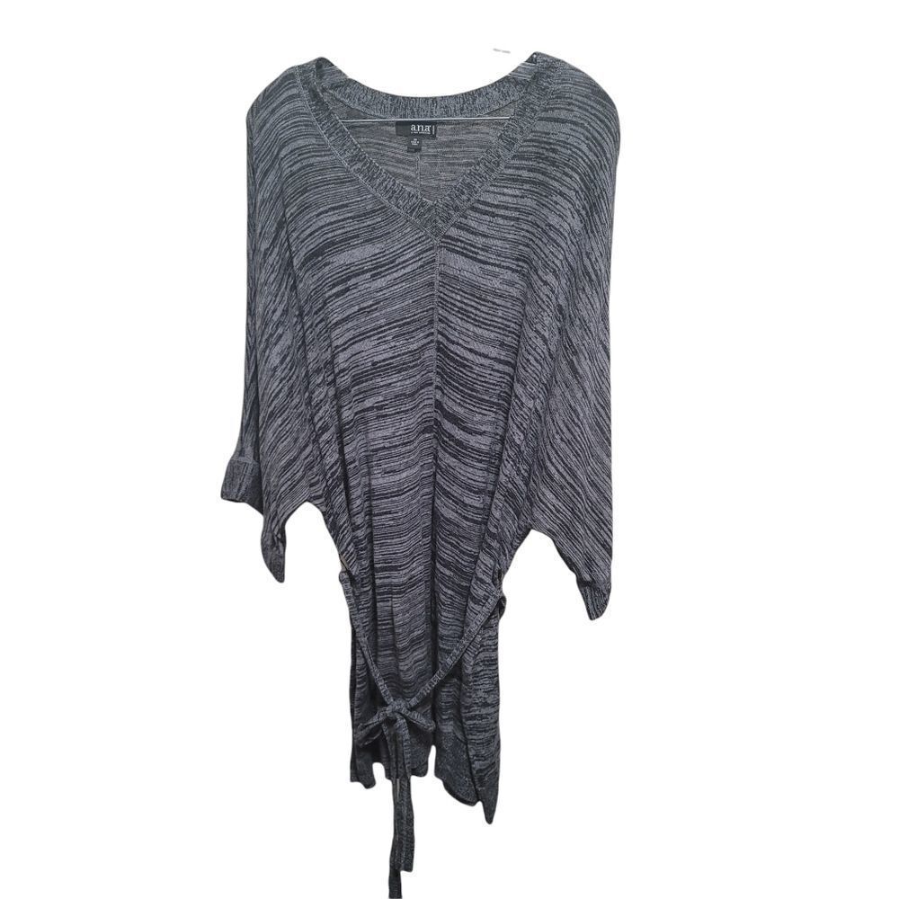 A.n.a Gray Tunic Top With Belt 3X